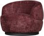 WOOOD Draaibare fauteuil Woolly met ronde vormen breedte 84 cm - Thumbnail 2