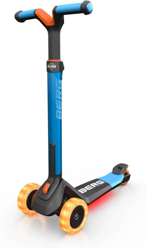 BERG Nexo Step Kinderstep Opvouwbaar In hoogte verstelbaar Incl. LED-deck + LED wielen 2 tot 12 jaar Blauw