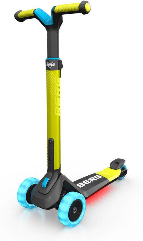 BERG Nexo Step Kinderstep Opvouwbaar In hoogte verstelbaar Incl. LED-deck + LED wielen 2 tot 12 jaar Lime