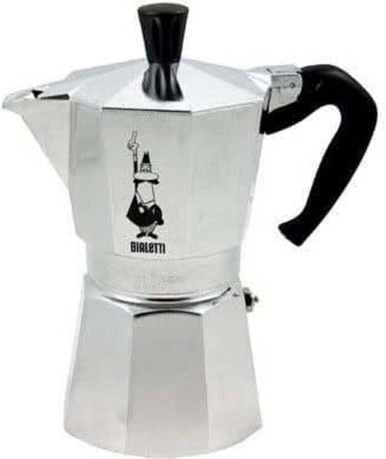Bialetti Moka Express Middel 4 Kops espresso 190ml Zilver - Foto 6