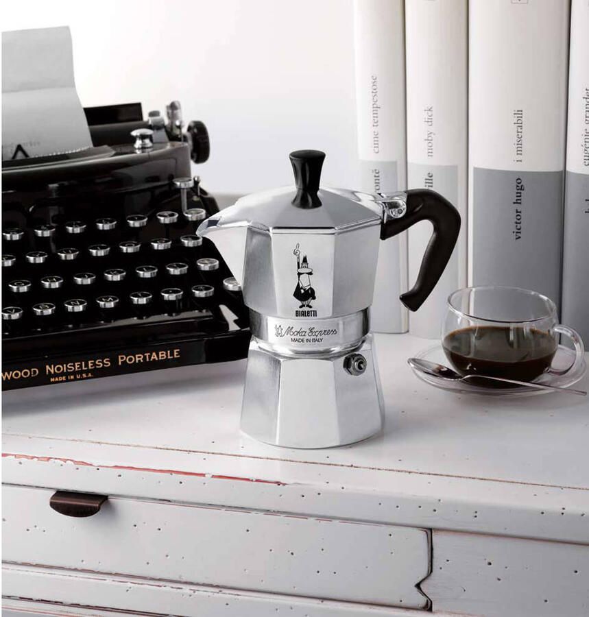 Bialetti Moka Express Middel 4 Kops espresso 190ml Zilver