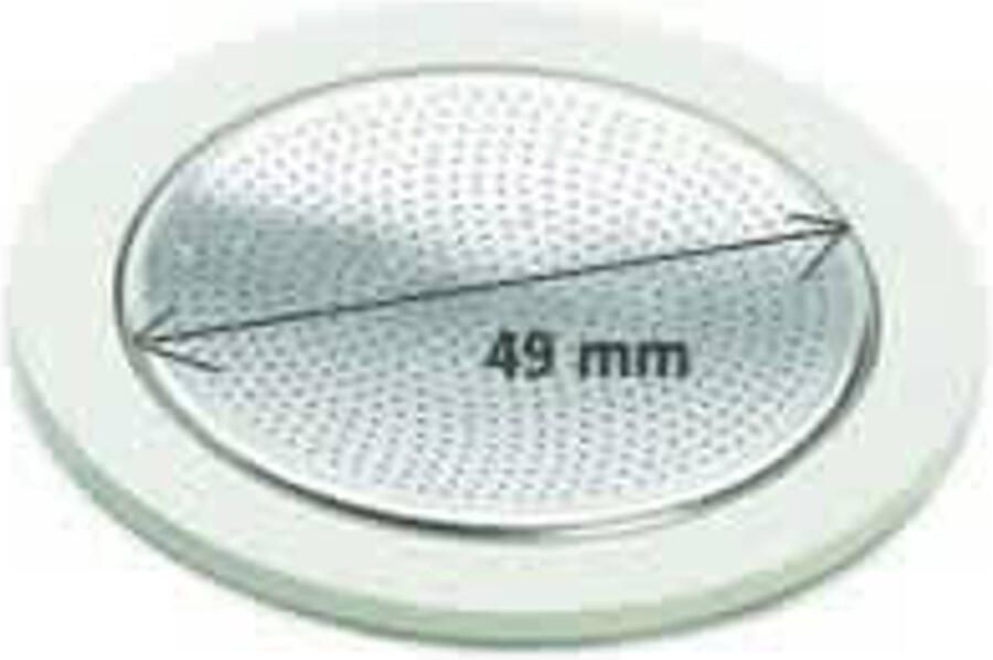 Bialetti Set Filterplaatje aluminium (49mm) Voor de Moka Express en Moka Induction 3 en 4 Kops Inclusief 3 Rubberen Ringen (binnenmaat ring 49mm) - Foto 5