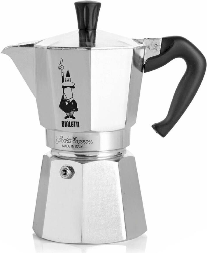 Bialetti Moka Express Middel 4 Kops espresso 190ml Zilver - Foto 5