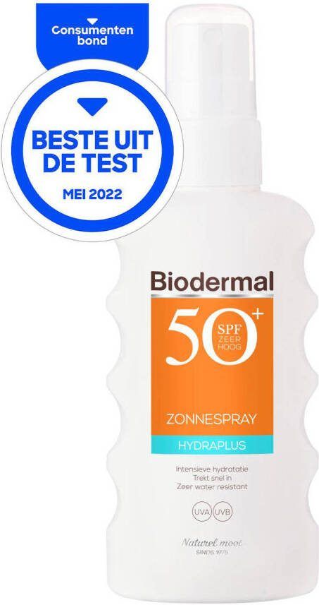 Biodermal Zonnebrand Hydraplus Zonnespray SPF 50 175ml