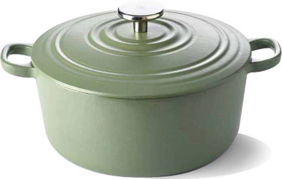 BK Bourgogne braadpan Ø 24 cm groen gietijzer inductie - Foto 3