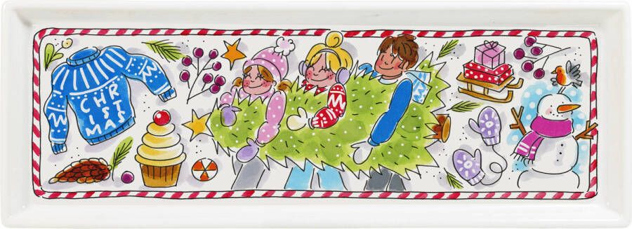 Blond Amsterdam serveerschaal Kerst (12x33 cm)