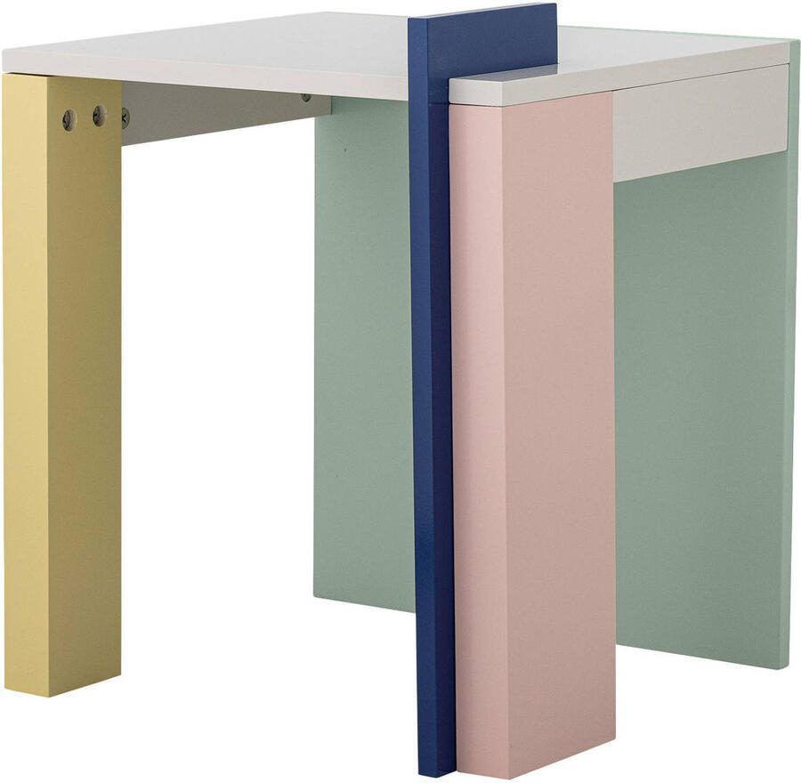 Bloomingville Bijzettafel Banjo 40cm Meerkleurig Vierkant