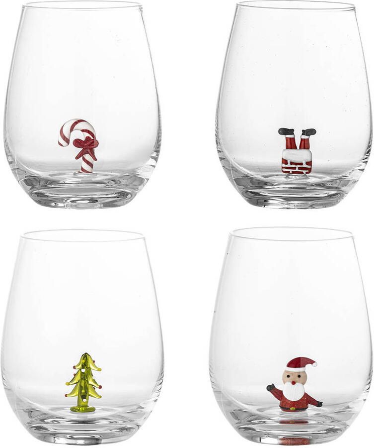 Bloomingville drinkglazen Misa (set van 4)