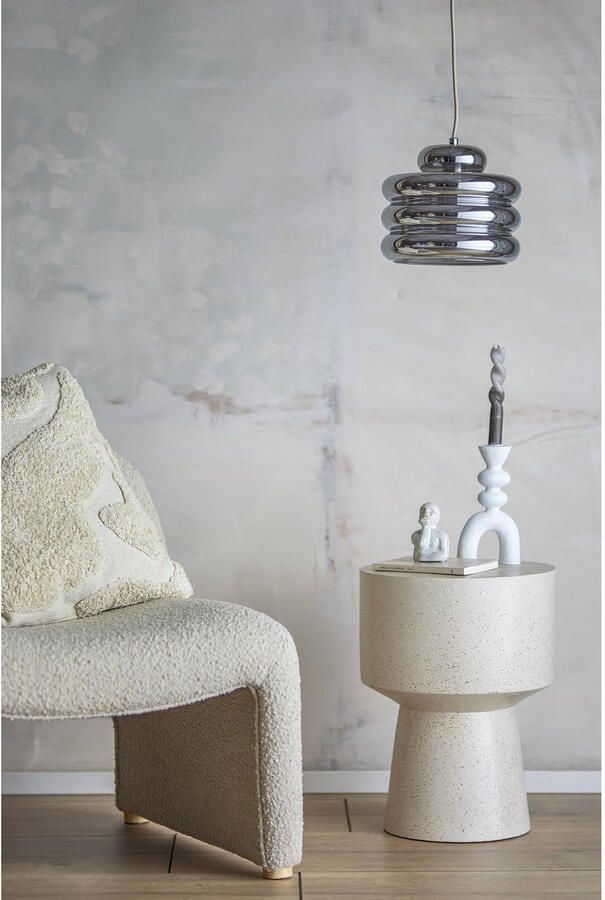 Bloomingville Hanglamp Spike Glas 24cm Zilver