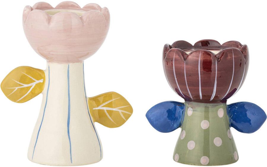 Bloomingville kandelaar Florita (set van 2) (12.5x8x15 cm)