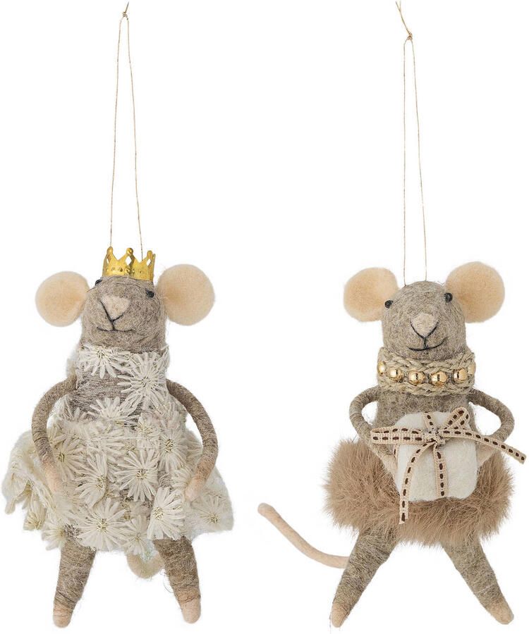 Bloomingville kerstornament Peo bruin