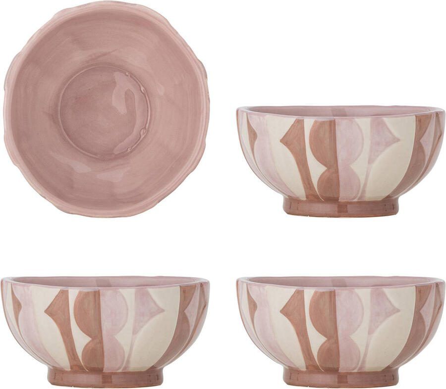 Bloomingville Schaal Saul Set van 4 stuks Roze