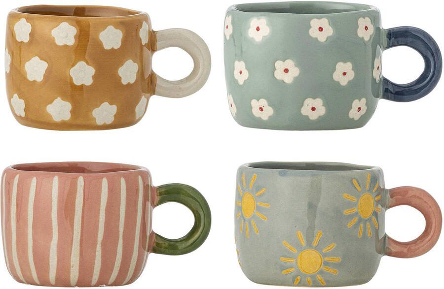 Bloomingville Mok Nini Set van 4 stuks Meerkleurig