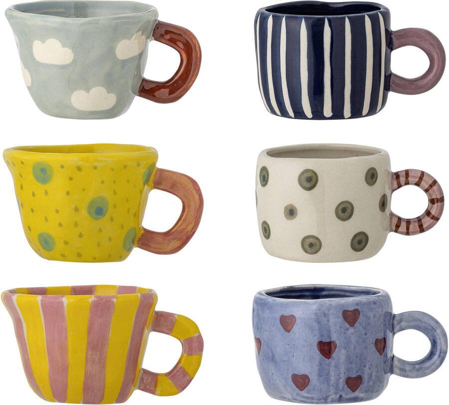 Bloomingville Mok Nini Set van 6 stuks Meerkleurig