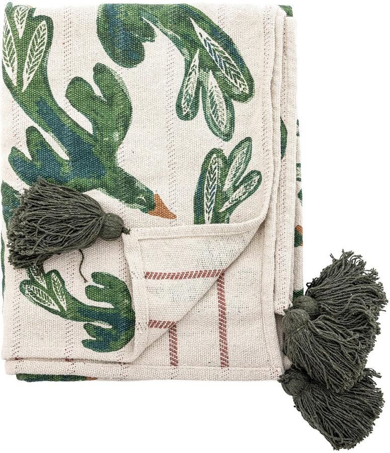 Bloomingville plaid Birdliva (160x130 cm)