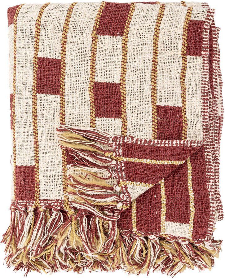 Bloomingville Plaid Cang 130 x 160cm Rood