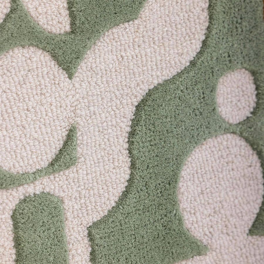 Bloomingville Wandpaneel Longton Wol 65 x 45cm Groen