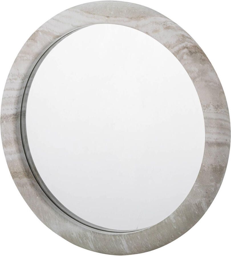 Bloomingville Ronde Spiegel Vaka Marmerlook 50cm Naturel