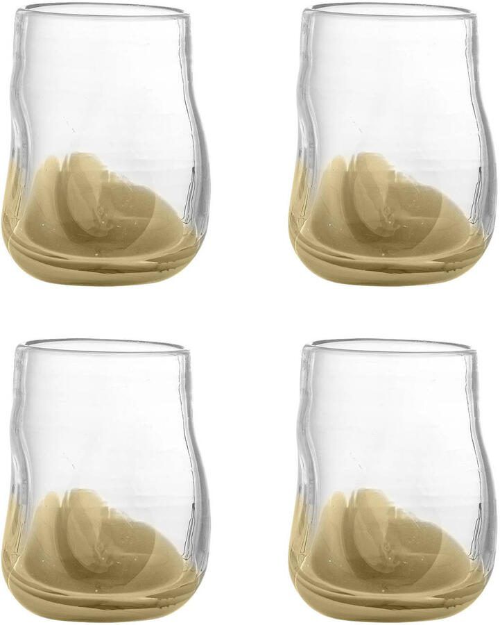 Bloomingville Drinkglas Ballard Set van 4 stuks Naturel