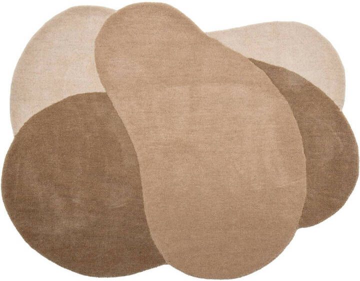Bloomingville Organisch Vloerkleed Denton Wol 110 x 140cm Bruin