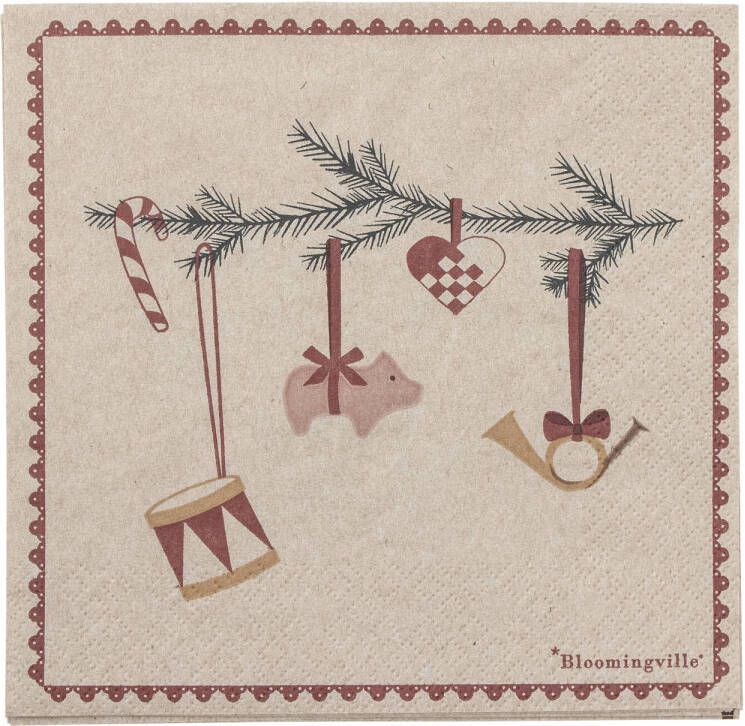 Bloomingville Yule servet (set van 20)