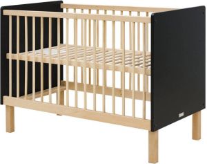 Bopita ledikant (60x120 cm) Floris Mat Zwart Naturel