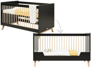 Bopita ledikant bedbank Nora(70x140) mat zwart naturel
