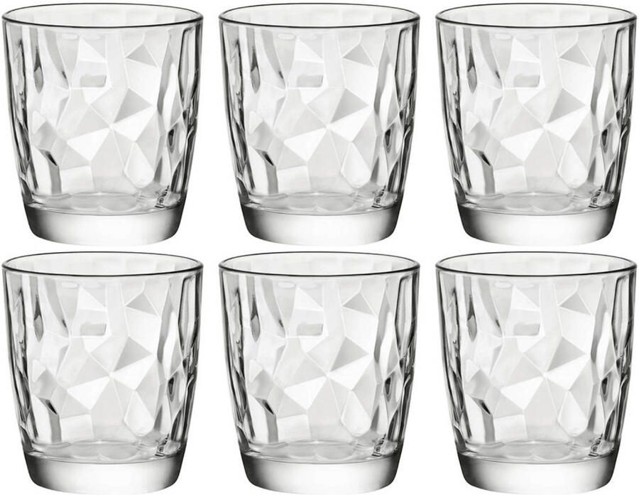 Bormioli Rocco Waterglazen Diamond 390 ml 6 stuks
