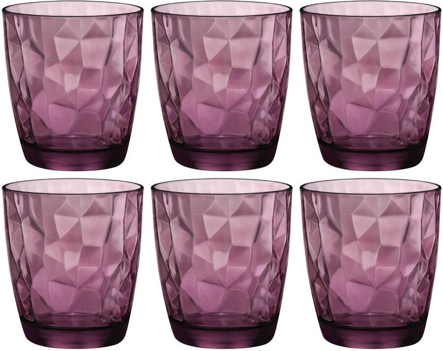 Bormioli Rocco Waterglazen Diamond Paars 390 ml 6 stuks - Foto 2