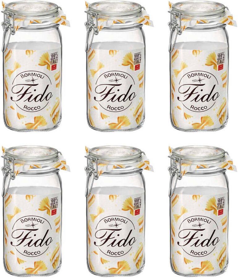 Bormioli Rocco Weckpot Fido 11 x 11 cm 1.5 liter 6 stuks