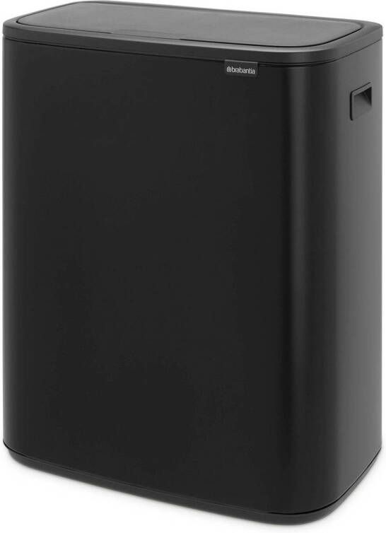 Brabantia Bo Touch Bin afvalemmer 2 x 30 liter met 2 kunststof binnenemmers Matt Black - Foto 4
