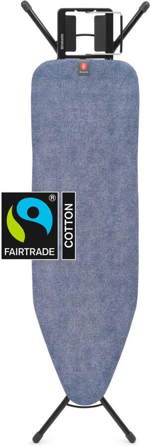 Brabantia Strijkplank B 124x38 cm Denim Blue met strijkijzerhouder Black - Foto 3