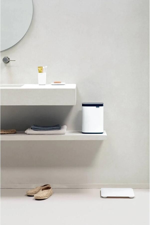 Brabantia Bo afvalemmer 4 liter met kunststof binnenemmer white - Foto 4