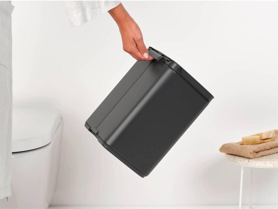 Brabantia Afvalemmer 7l Bo Staal Mineral Infinite Grey - Foto 3