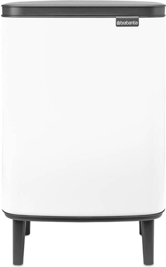 Brabantia Bo hi afvalemmer 12 liter met kunststof binnenemmer white - Foto 2