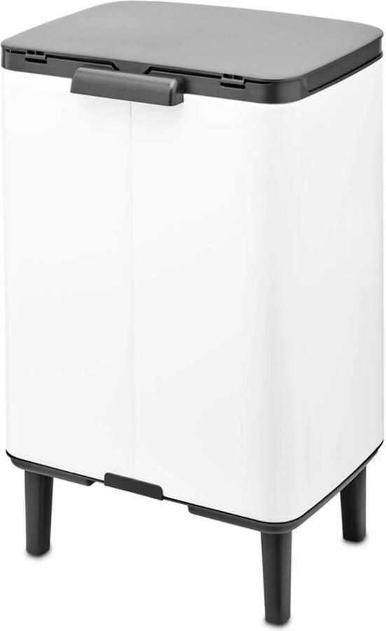 Brabantia Bo hi afvalemmer 12 liter met kunststof binnenemmer white - Foto 4