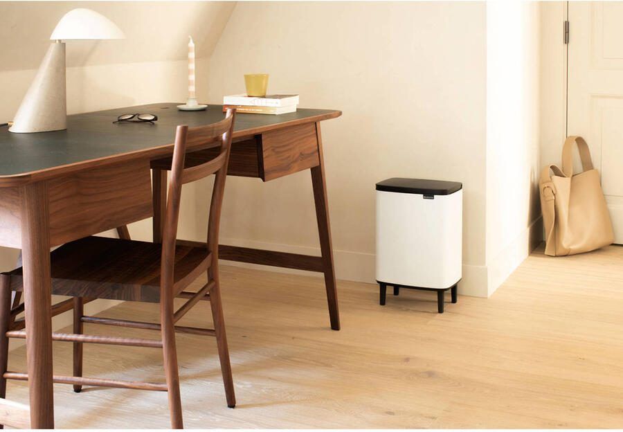 Brabantia Bo hi afvalemmer 12 liter met kunststof binnenemmer white - Foto 3