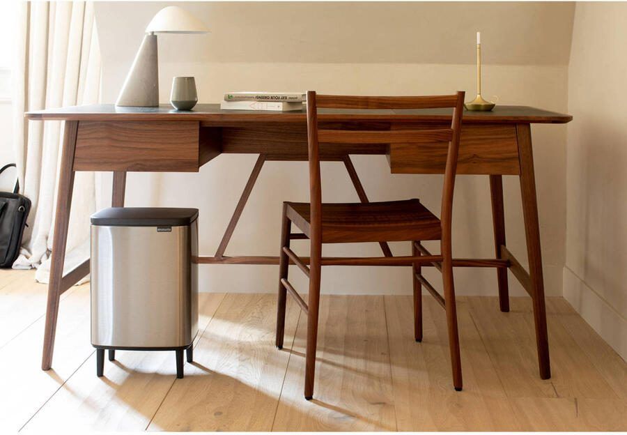 Brabantia Bo hi afvalemmer 12 liter met kunststof binnenemmer matt steel fingerprint proof - Foto 3
