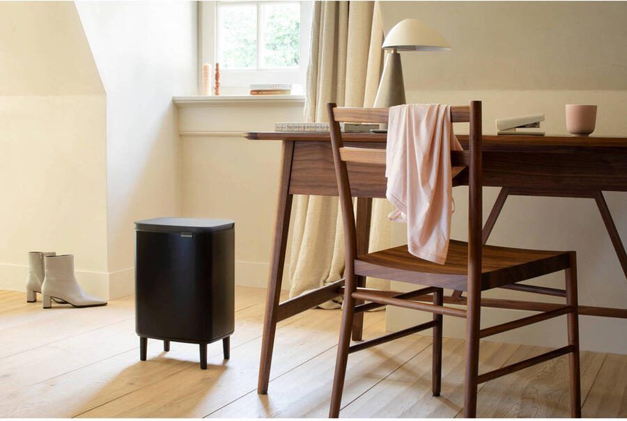 Brabantia Bo hi afvalemmer 12 liter met kunststof binnenemmer matt black - Foto 5