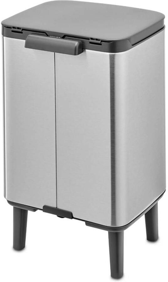 Brabantia Bo hi afvalemmer 7 liter met kunststof binnenemmer matt steel fingerprint proof - Foto 5