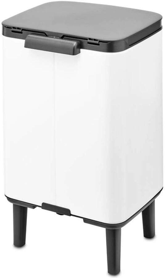 Brabantia Bo hi afvalemmer 7 liter met kunststof binnenemmer white - Foto 4