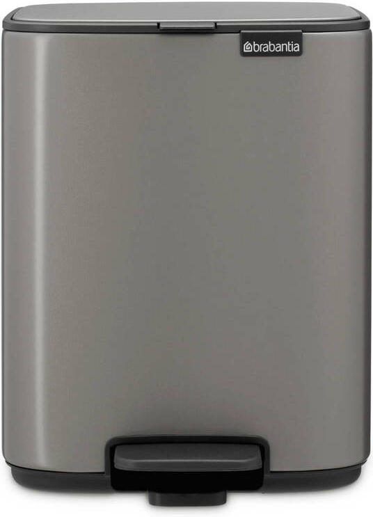 Brabantia Bo Pedaalemmer 7 liter -Platinum