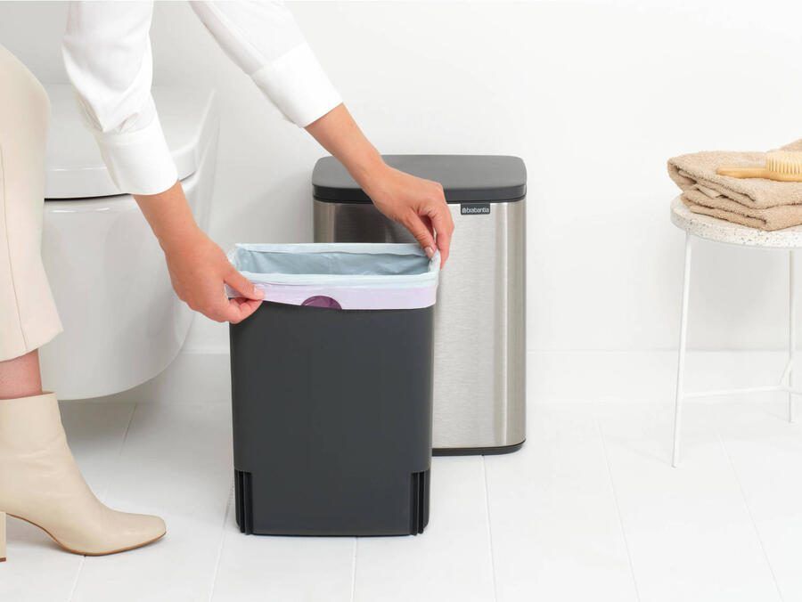 Brabantia Afvalemmer 12l Bo Staal Matt Steel Fingerprint Proof - Foto 3