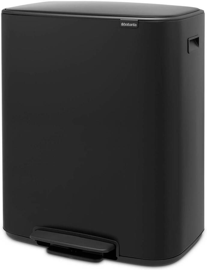 Brabantia Bo pedaalemmer 2 x 30 liter met 2 kunststof binnenemmer Matt Black - Foto 4