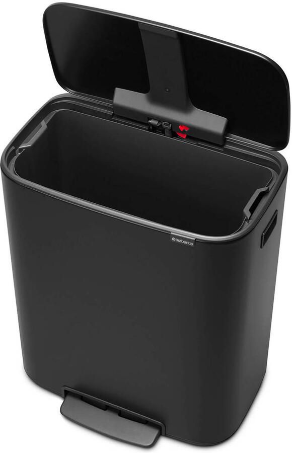 Brabantia Bo pedaalemmer 60 liter met kunststof binnenemmer Matt Black - Foto 3
