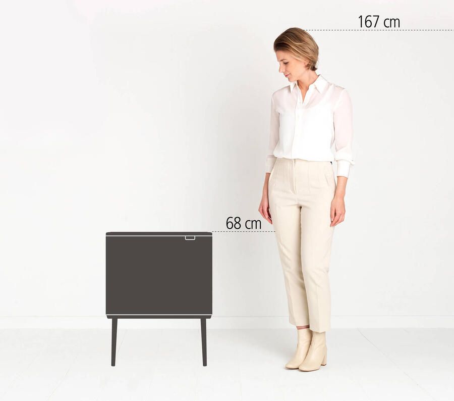 Brabantia Bo Touch Bin afvalemmer 36 liter met kunststof binnenemmer - Foto 3