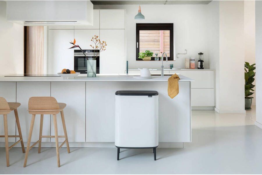 Brabantia Bo Touch Bin Hi afvalemmer 2 x 30 liter met 2 kunststof binnenemmers - Foto 3
