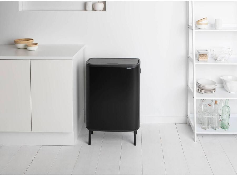 Brabantia Bo Touch Bin Hi met 1 binnenemmer 60 liter Matt Black - Foto 3