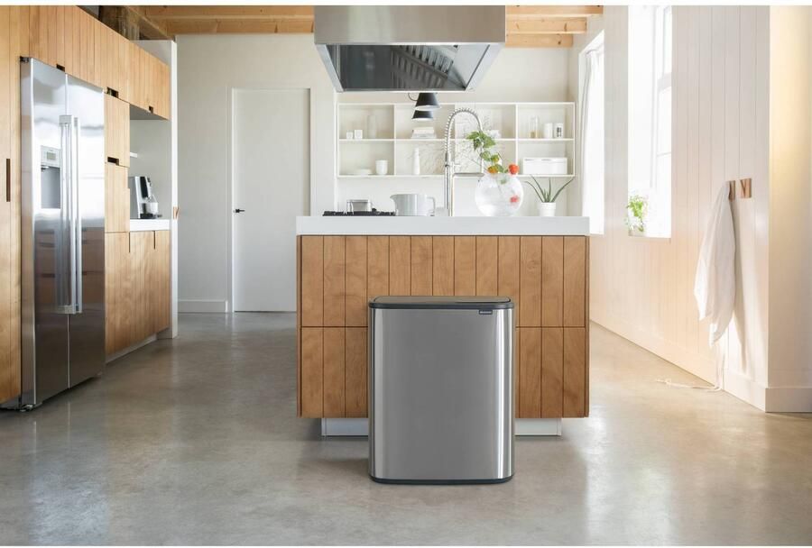 Brabantia Bo Touch Bin met 1 binnenemmer 60 liter Matt Steel Fingerprint Proof - Foto 3