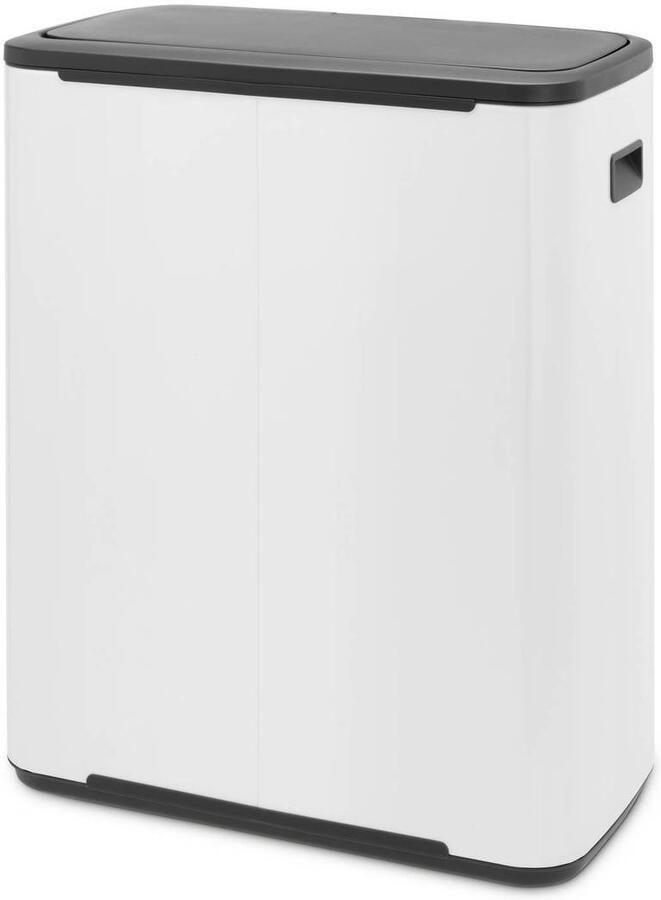 Brabantia Bo Touch Bin afvalemmer 60 liter met kunststof binnenemmer White - Foto 4